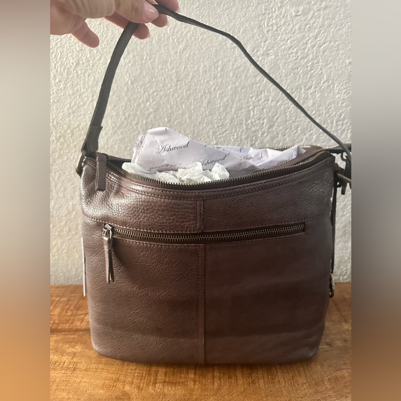 🆕 ASHWOOD WOVEN HOBO BAG IN BROWN - Picture 6 of 10